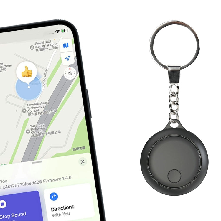 Global Positioning Pet Key Circular Anti-Lost Device Locator(Black) - Personal Tracker by PMC TechLife | Online Shopping South Africa | PMC TechLife | Buy Now Pay Later Mobicred