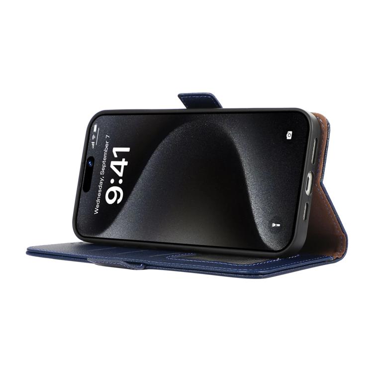 For iPhone 17 Air ABEEL Side-Magnetic Litchi Pattern Leather RFID Phone Case(Blue) - free shipping - PMc TechLife - Order now!