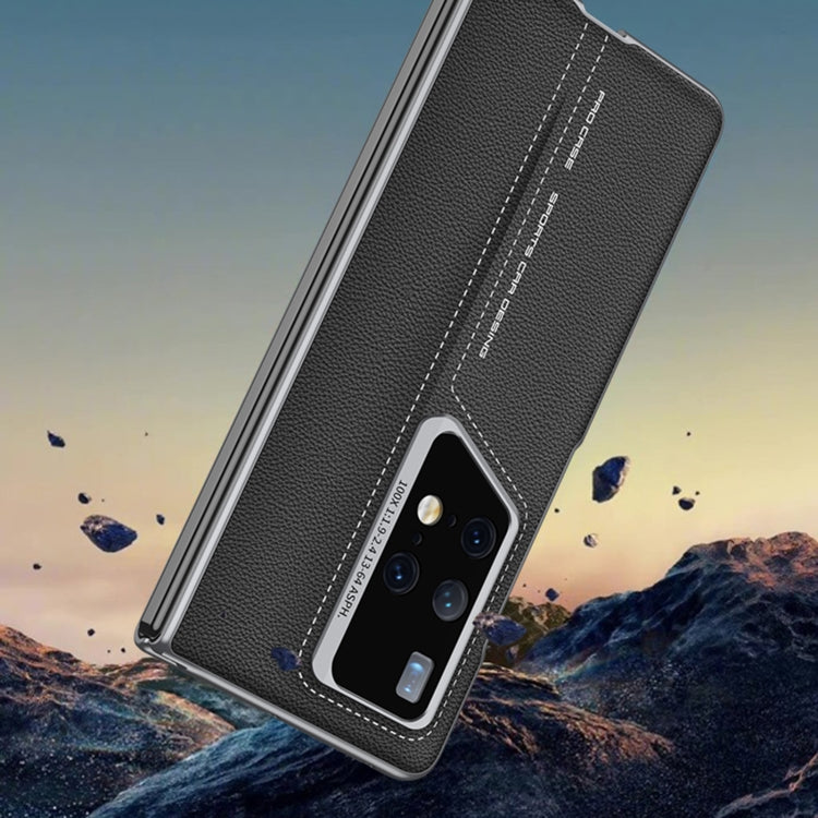 For Huawei MateX2 GKK Integrated Blade Ultra-thin Leather Full Coverage Phone Case(Grey) - Honor Cases by GKK | Online Shopping South Africa | PMC Jewellery | Buy Now Pay Later Mobicred