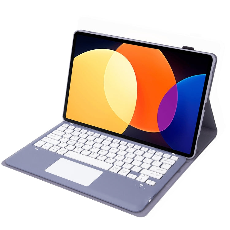 For Xiaomi Pad 6S Pro 12.4 Lambskin Texture Detachable Bluetooth Keyboard Leather Case with Touchpad(Purple) - Others Keyboard by PMC TechLife | Online Shopping South Africa | PMC TechLife