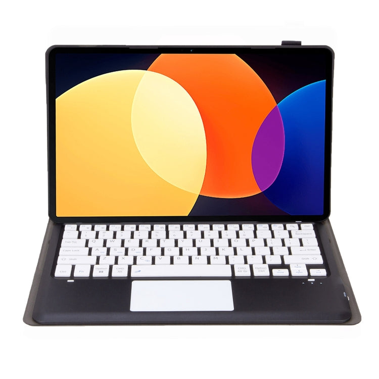 For Xiaomi Pad 6S Pro 12.4 Lambskin Texture Detachable Bluetooth Keyboard Leather Case with Touchpad(Black White) - Others Keyboard by PMC TechLife | Online Shopping South Africa | PMC TechLife