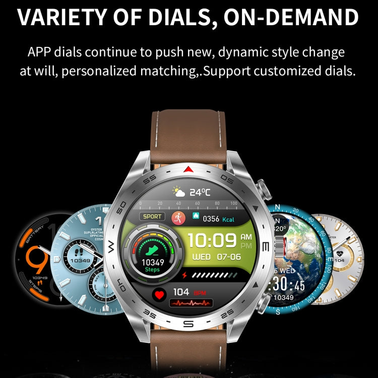 LEMFO T95 1.52 inch IPS Screen 2 in 1 Bluetooth Earphone Smart Watch Support Health Monitoring(Silver) - Smart Watches by LEMFO | Online Shopping South Africa | PMC Jewellery | Buy Now Pay Later Mobicred