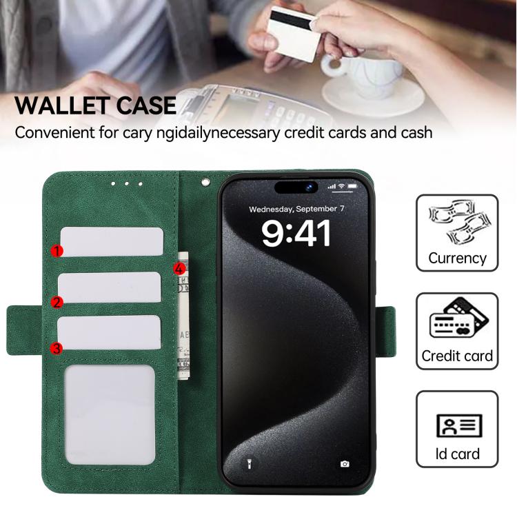For iPhone 17 ABEEL Frosted Magnetic RFID Leather Phone Case(Green) - free shipping - PMc TechLife - Order now!