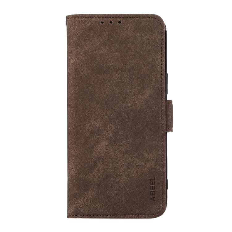 For iPhone 17 Air ABEEL Frosted Magnetic RFID Leather Phone Case(Brown) - free shipping - PMc TechLife - Order now!