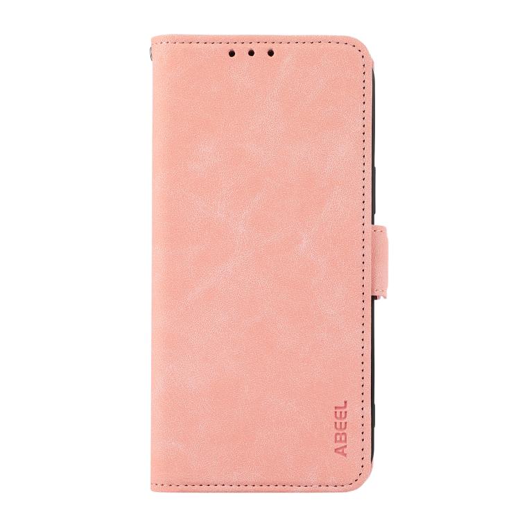 For iPhone 17 Pro ABEEL Frosted Magnetic RFID Leather Phone Case(Pink) - free shipping - PMc TechLife - Order now!