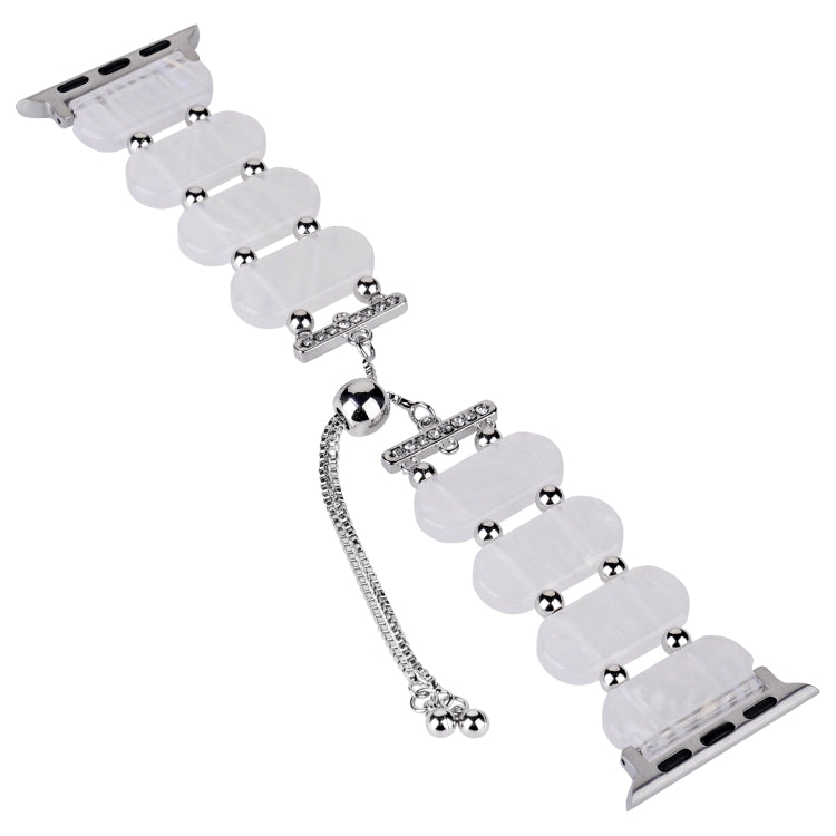 For Apple Watch SE 2022 44mm Resin Retractable Chain Watch Band(Fluorescent) - Watch Bands by PMC TechLife | Online Shopping South Africa | PMC TechLife