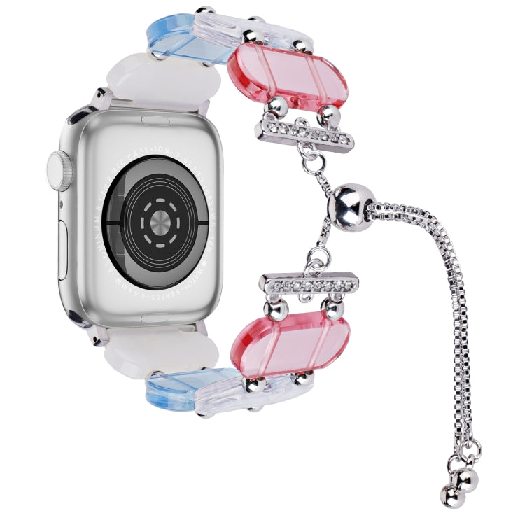 For Apple Watch Series 5 40mm Resin Retractable Chain Watch Band(Colors) - Watch Bands by PMC TechLife | Online Shopping South Africa | PMC TechLife