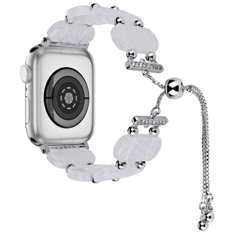 For Apple Watch 42mm Resin Retractable Chain Watch Band(Fluorescent) - Watch Bands by PMC TechLife | Online Shopping South Africa | PMC TechLife