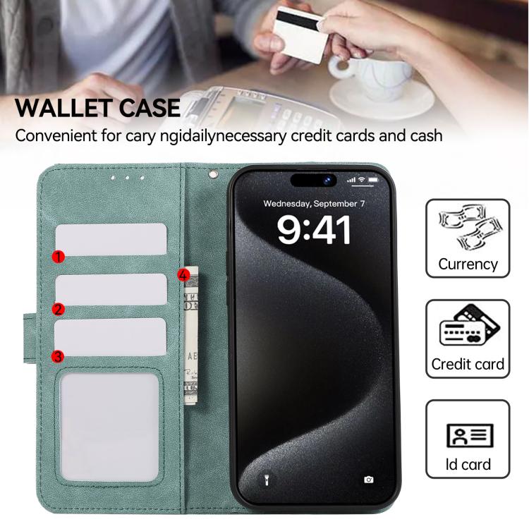 For iPhone 17 ABEEL Color Block Magnetic RFID Leather Phone Case(Cyan-Pink) - free shipping - PMc TechLife - Order now!