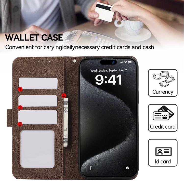 For iPhone 17 Air ABEEL Color Block Magnetic RFID Leather Phone Case(Brown-Blue) - free shipping - PMc TechLife - Order now!