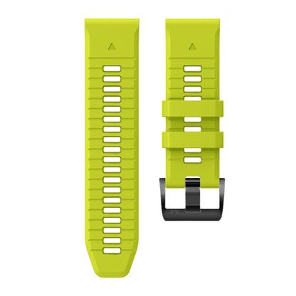 For Garmin Fenix 7 Pro 22mm Solid Color Steel Buckle Silicone Quick Release Watch Band(Lime Green) - Watch Bands by PMC Jewellery | Online Shopping South Africa | PMC Jewellery