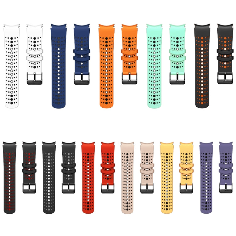 For Samsung Galaxy Watch 6 Two Color Silicone Watch Band(Red Black) - Watch Bands by PMC TechLife | Online Shopping South Africa | PMC TechLife