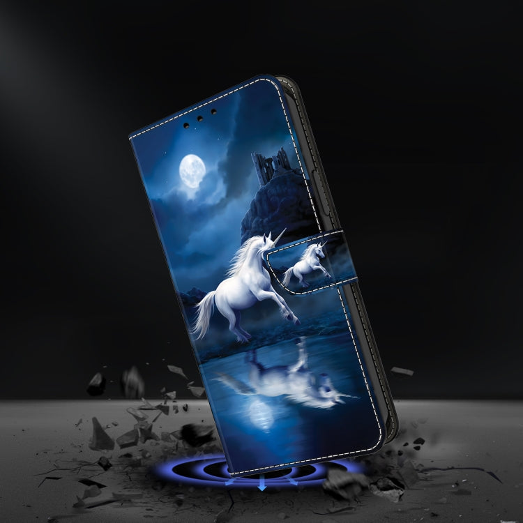 For Google Pixel 9 Crystal Painted Leather Phone case(White Horse) - Google Cases by PMC Jewellery | Online Shopping South Africa | PMC Jewellery | Buy Now Pay Later Mobicred