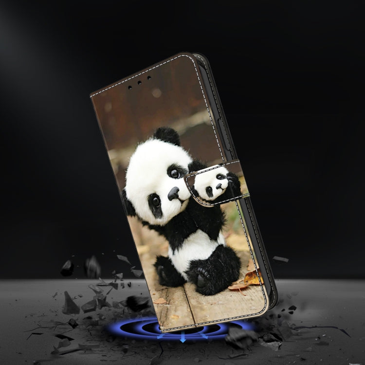 For Google Pixel 9 Pro Crystal Painted Leather Phone case(Panda) - Google Cases by PMC Jewellery | Online Shopping South Africa | PMC Jewellery | Buy Now Pay Later Mobicred