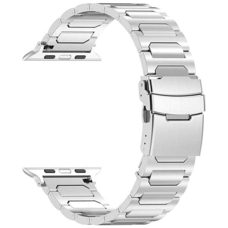 For Apple Watch Ultra 49mm I-Shaped Titanium Metal Watch Band(Mirror Silver) - Watch Bands by PMC TechLife | Online Shopping South Africa | PMC TechLife
