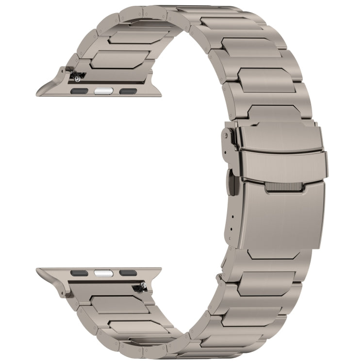 For Apple Watch Series 8 45mm I-Shaped Titanium Metal Watch Band(Titanium) - Watch Bands by PMC TechLife | Online Shopping South Africa | PMC TechLife