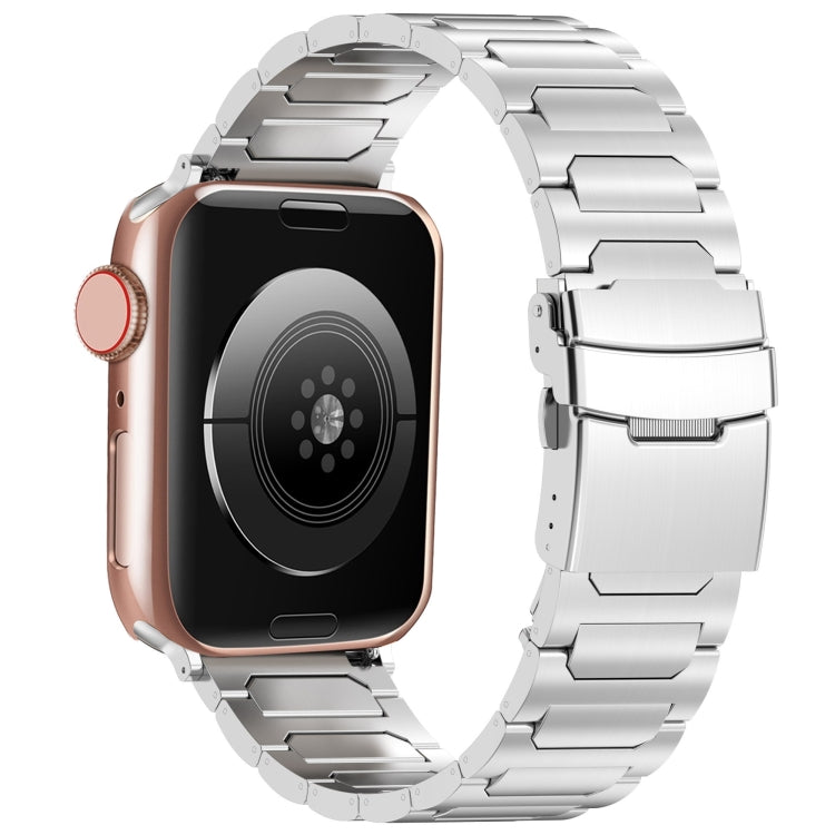 For Apple Watch Series 5 40mm I-Shaped Titanium Metal Watch Band(Silver) - Watch Bands by PMC TechLife | Online Shopping South Africa | PMC TechLife