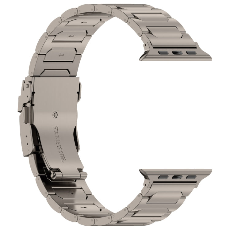 For Apple Watch 38mm I-Shaped Titanium Metal Watch Band(Titanium) - Watch Bands by PMC Jewellery | Online Shopping South Africa | PMC Jewellery