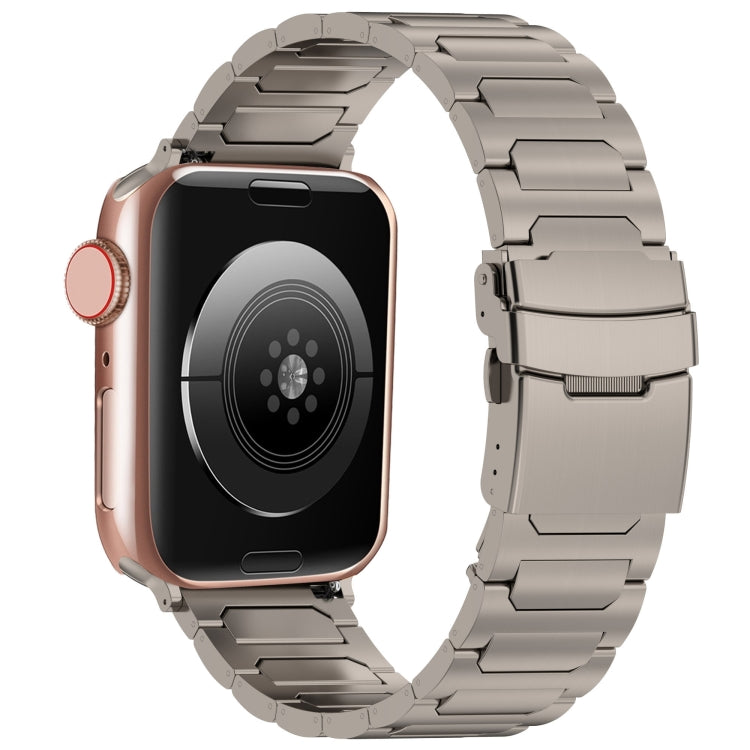 For Apple Watch 38mm I-Shaped Titanium Metal Watch Band(Titanium) - Watch Bands by PMC TechLife | Online Shopping South Africa | PMC TechLife