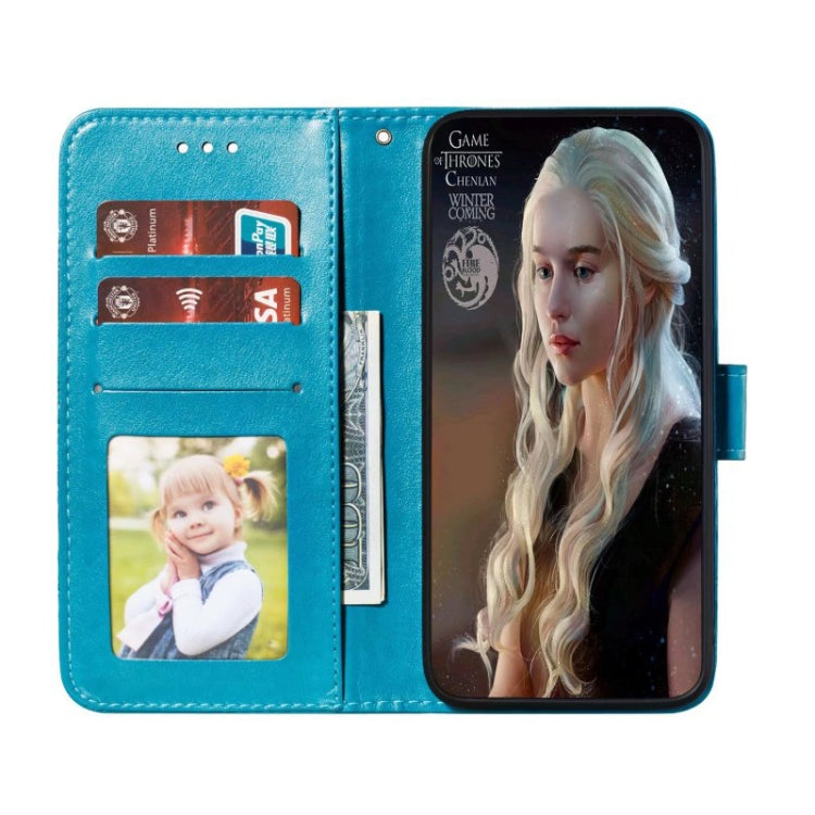 For Google Pixel 9 Sun Mandala Embossing Pattern Phone Leather Case(Blue) - Google Cases by PMC TechLife | Online Shopping South Africa | PMC TechLife | Buy Now Pay Later Mobicred