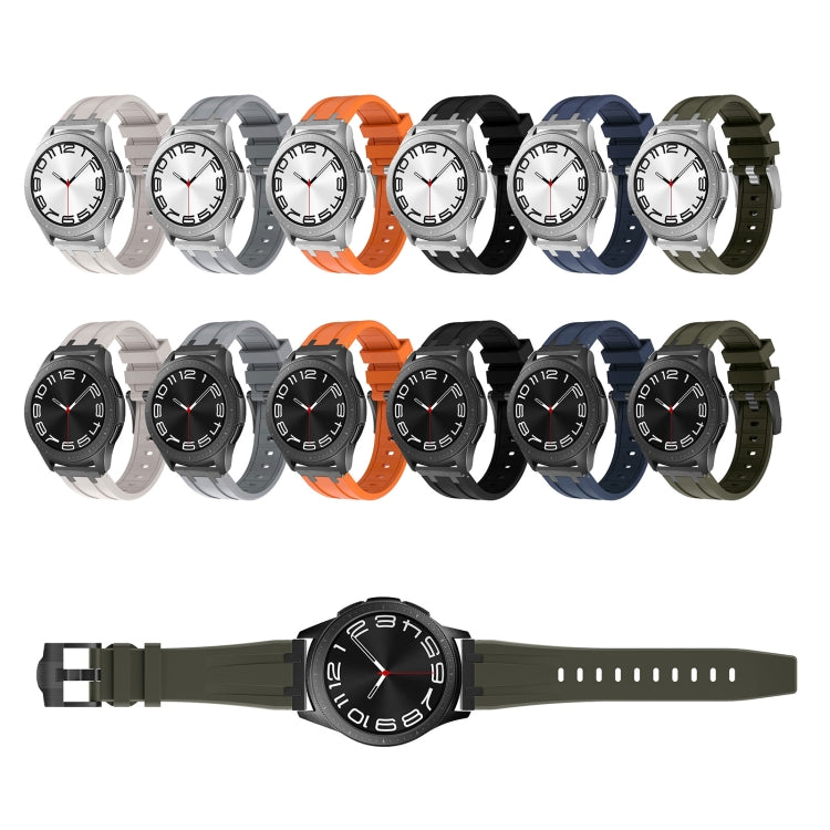 20mm Flat Head Silicone Watch Band(Full Black) - 20mm Bands by PMC TechLife | Online Shopping South Africa | PMC TechLife