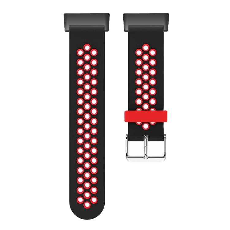 For Huawei Watch D Two Color Punched Silicone Watch Band(Black Red) - Watch Bands by PMC TechLife | Online Shopping South Africa | PMC TechLife