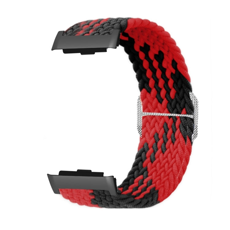 For Huawei Watch D Adjustable Woven Nylon Watch Band(Red Black) - Watch Bands by PMC Jewellery | Online Shopping South Africa | PMC Jewellery