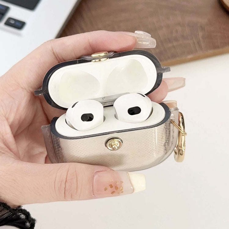 For AirPods 3 Magnetic Clear Armor TPU TWS Earphone Case(Black) - For AirPods 3 by PMC Jewellery | Online Shopping South Africa | PMC Jewellery | Buy Now Pay Later Mobicred