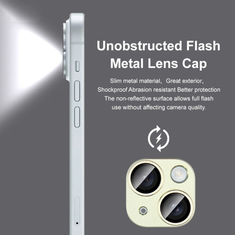For iPhone 15 / 15 Plus IMAK Metal Armor Premium Camera Protector Film(Black) - iPhone 15 Tempered Glass by imak | Online Shopping South Africa | PMC Jewellery | Buy Now Pay Later Mobicred