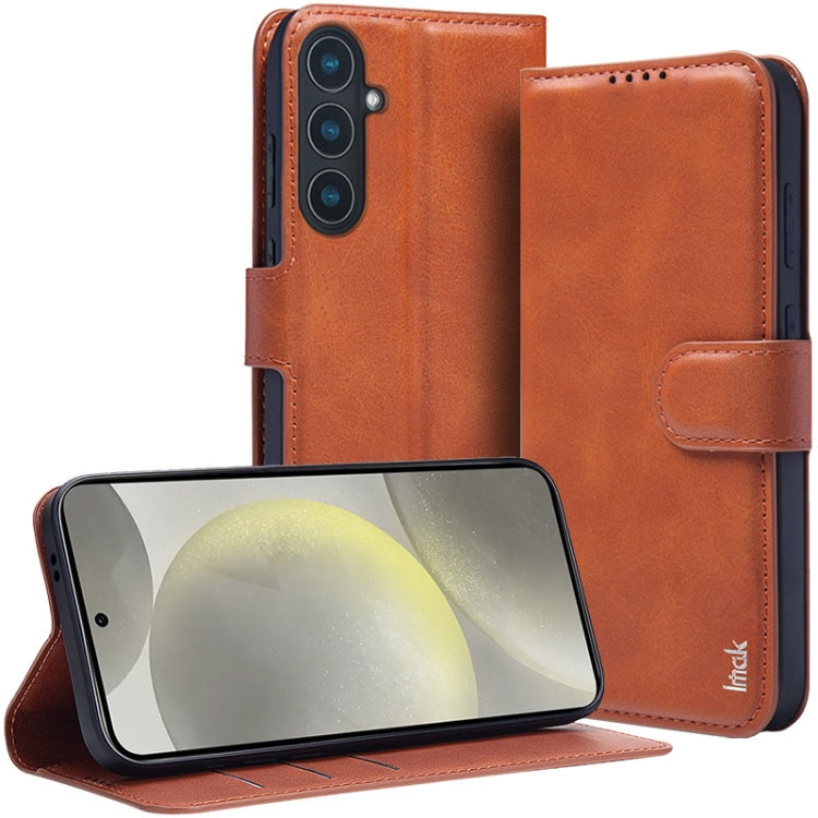 For Samsung Galaxy S24+ 5G IMAK Count Series Flip Leather Phone Case(Brown) - free shipping - PMC Jewellery - Order now!