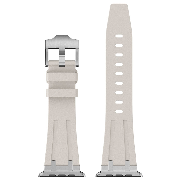 For Apple Watch Series 2 42mm Stone Grain Liquid Silicone Watch Band(Silver Starlight) - free shipping - PMC TechLife - Order now!