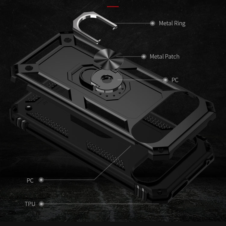 For Google Pixel 9 Pro Shockproof TPU + PC Phone Case with Holder(Black) - Google Cases by PMC TechLife | Online Shopping South Africa | PMC TechLife | Buy Now Pay Later Mobicred