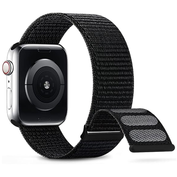 For Apple Watch Series 2 42mm Dual Hook and Loop Nylon Watch Band(Dark Black) - Watch Bands by PMC TechLife | Online Shopping South Africa | PMC TechLife