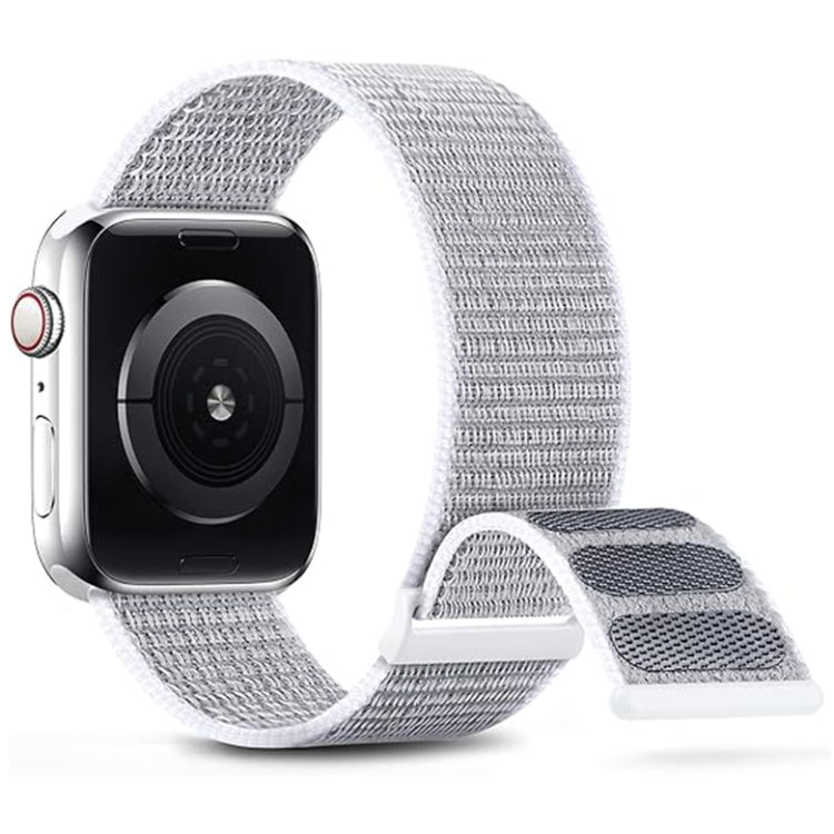 For Apple Watch 38mm Dual Hook and Loop Nylon Watch Band(Seashell) - Watch Bands by PMC TechLife | Online Shopping South Africa | PMC TechLife