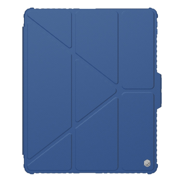 For iPad Air 13 2024 / 2025 NILLKIN Bumper Pro Multi-angle Folding Style Tablet Leather Case(Blue) - iPad Air 13 2025 / 2024 Cases by NILLKIN | Online Shopping South Africa | PMC Jewellery | Buy Now Pay Later Mobicred