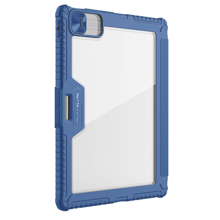 For iPad Air 13 2024 / 2025 NILLKIN Bumper Pro Multi-angle Folding Style Tablet Leather Case(Blue) - iPad Air 13 2025 / 2024 Cases by NILLKIN | Online Shopping South Africa | PMC Jewellery | Buy Now Pay Later Mobicred