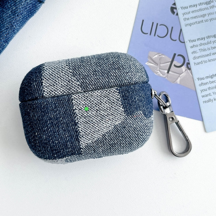 For AirPods Pro 2 Stitching Denim Cloth Bluetooth Earphone Protective Case(Light Color Irregular) - For AirPods Pro 2 by PMC Jewellery | Online Shopping South Africa | PMC Jewellery | Buy Now Pay Later Mobicred