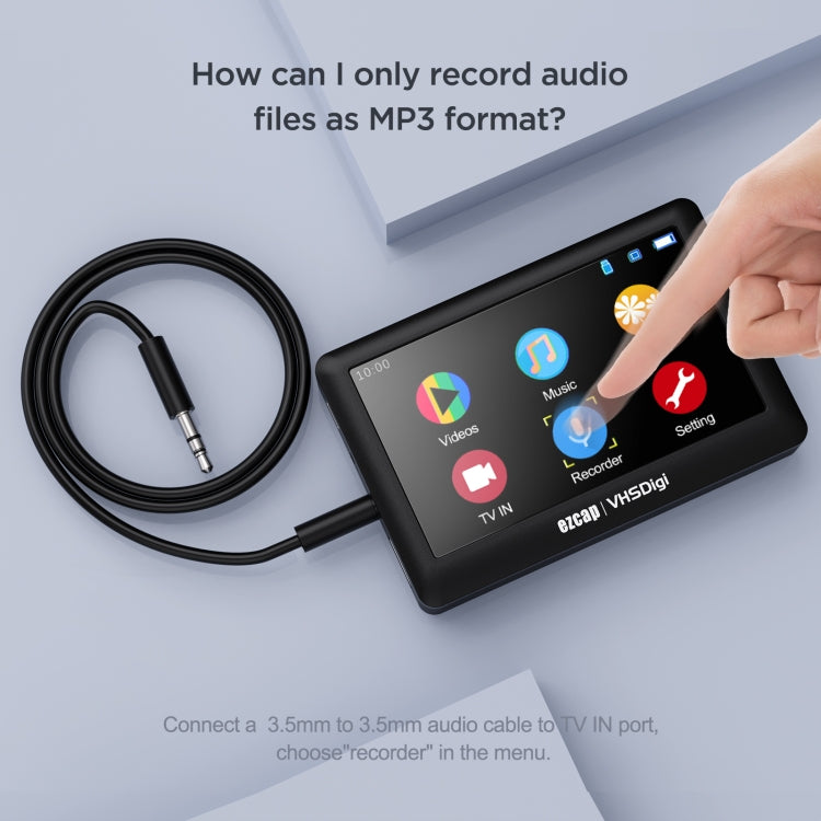 Ezcap 180 VHSDigi 4.3 inch Screen Video Capture Recording Box(Black) - Video Capture Solutions by Ezcap | Online Shopping South Africa | PMC TechLife