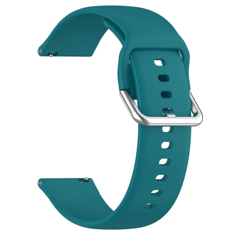 For Xiaomi Watch 2 Solid Color Metal Silver Buckle Silicone Watch Band, Size: S(Green) - Watch Bands by PMC Jewellery | Online Shopping South Africa | PMC Jewellery