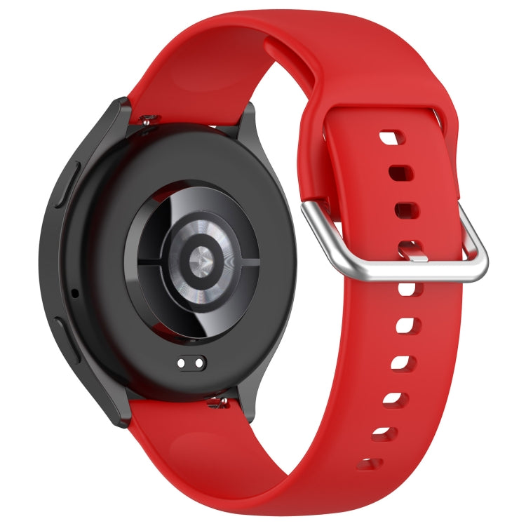 For Xiaomi Watch 2 Solid Color Metal Silver Buckle Silicone Watch Band, Size: S(Red) - Watch Bands by PMC Jewellery | Online Shopping South Africa | PMC Jewellery