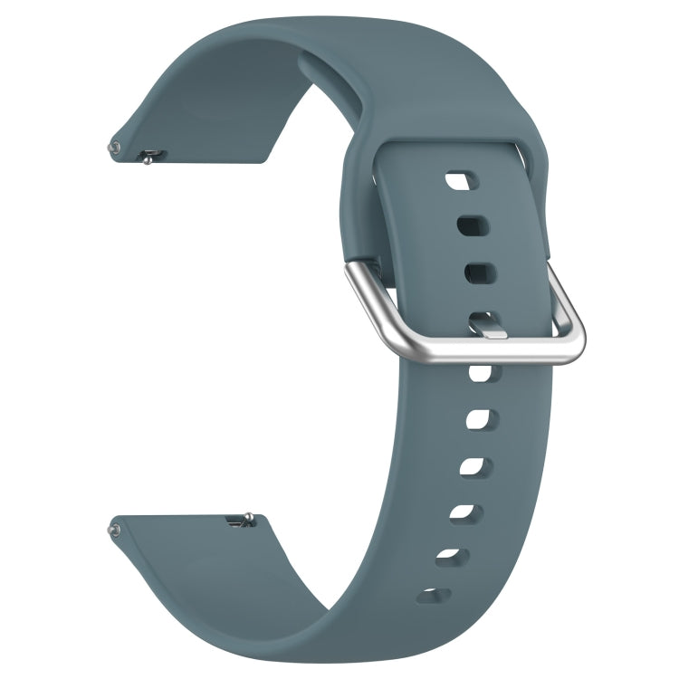 For Xiaomi Watch 2 Solid Color Metal Silver Buckle Silicone Watch Band, Size: S(Rock Blue) - Watch Bands by PMC Jewellery | Online Shopping South Africa | PMC Jewellery