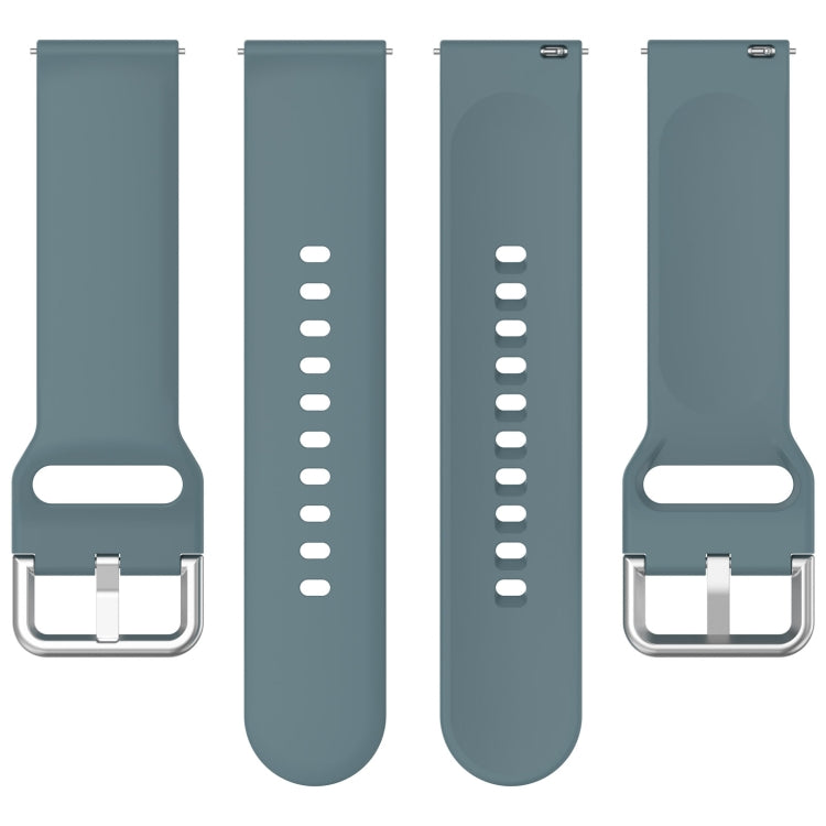 For Xiaomi Watch 2 Solid Color Metal Silver Buckle Silicone Watch Band, Size: S(Rock Blue) - Watch Bands by PMC Jewellery | Online Shopping South Africa | PMC Jewellery