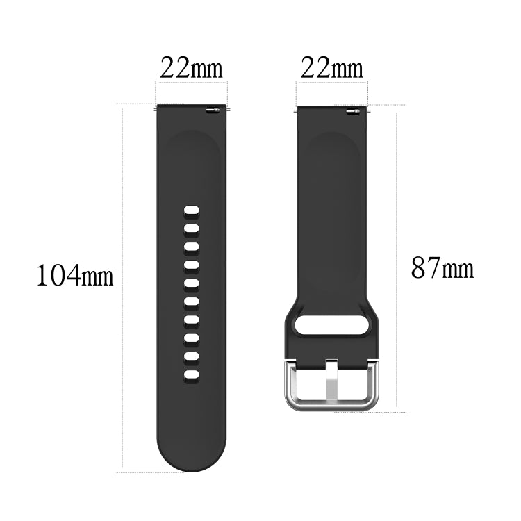 For Xiaomi Watch 2 Solid Color Metal Silver Buckle Silicone Watch Band, Size: S(Red) - Watch Bands by PMC Jewellery | Online Shopping South Africa | PMC Jewellery