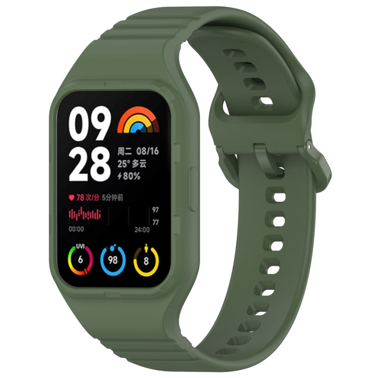 For Xiaomi Mi Band 8 Pro Solid Color Integrated TPU Watch Band(Dark Green) - Watch Bands by PMC Jewellery | Online Shopping South Africa | PMC Jewellery