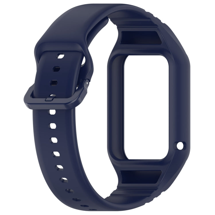 For Xiaomi Mi Band 8 Pro Solid Color Integrated TPU Watch Band(Navy Blue) - Watch Bands by PMC Jewellery | Online Shopping South Africa | PMC Jewellery