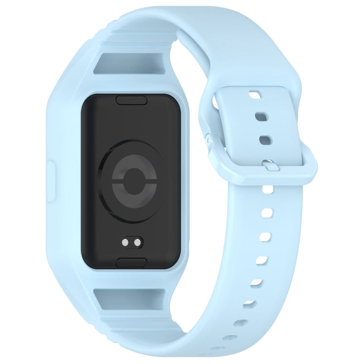 For Xiaomi Mi Band 8 Pro Solid Color Integrated TPU Watch Band(Light Blue) - Watch Bands by PMC Jewellery | Online Shopping South Africa | PMC Jewellery