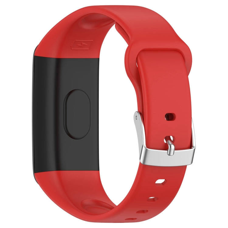 For Mambo Band 6S Solid Color Silver Buckle Silicone Watch Band(Red) - Watch Bands by PMC Jewellery | Online Shopping South Africa | PMC Jewellery