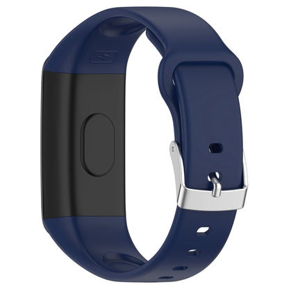 For Mambo Band 6S Solid Color Silver Buckle Silicone Watch Band(Midnight Blue) - Watch Bands by PMC Jewellery | Online Shopping South Africa | PMC Jewellery