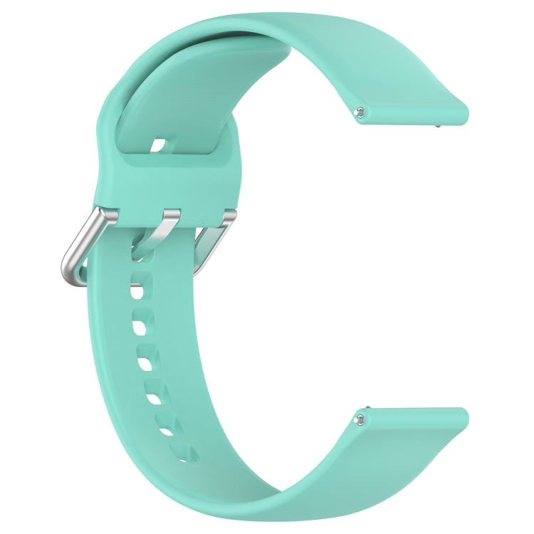 For CMF Watch Pro D395 22mm Solid Color Silver Buckle Silicone Watch Band, Size:L(Teal) - Watch Bands by PMC Jewellery | Online Shopping South Africa | PMC Jewellery