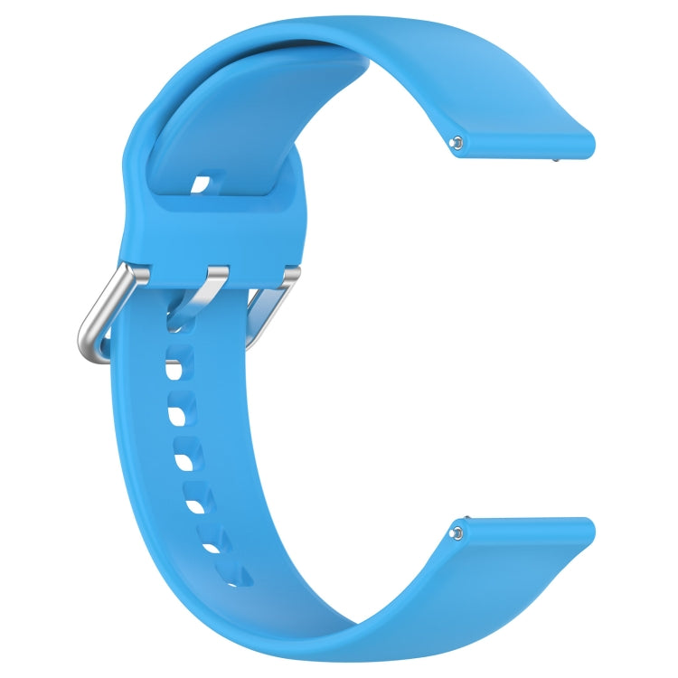 For CMF Watch Pro D395 22mm Solid Color Silver Buckle Silicone Watch Band, Size:L(Sky Blue) - Watch Bands by PMC TechLife | Online Shopping South Africa | PMC TechLife